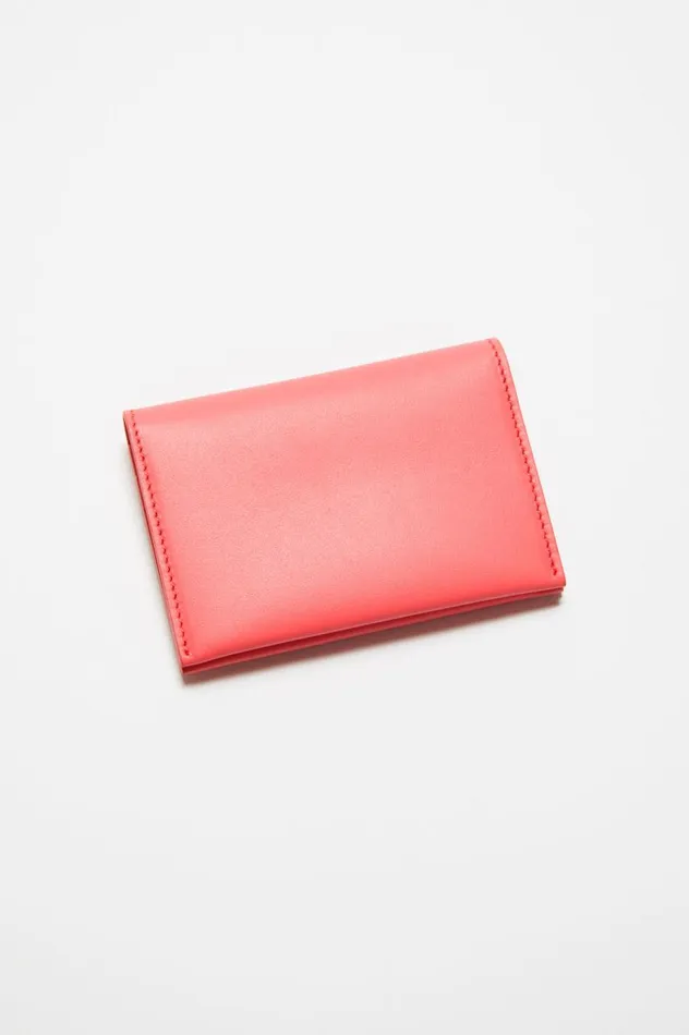 Acne Studios Folded Leather Wallet Electric Pink Men Small Leather Goods