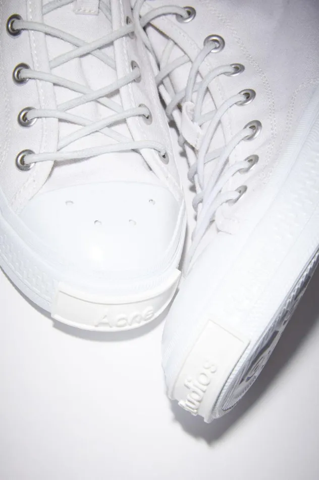 Acne Studios High Top Sneakers Optic White Men Shoes