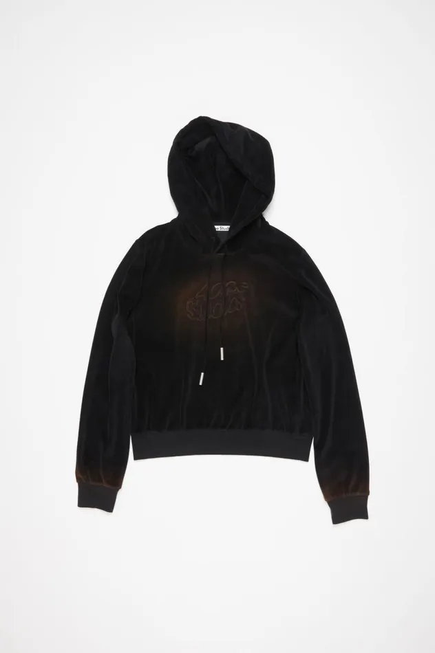 Acne Studios Hooded Sweater 8211 Fitted Fit Black Men Sweatshirts