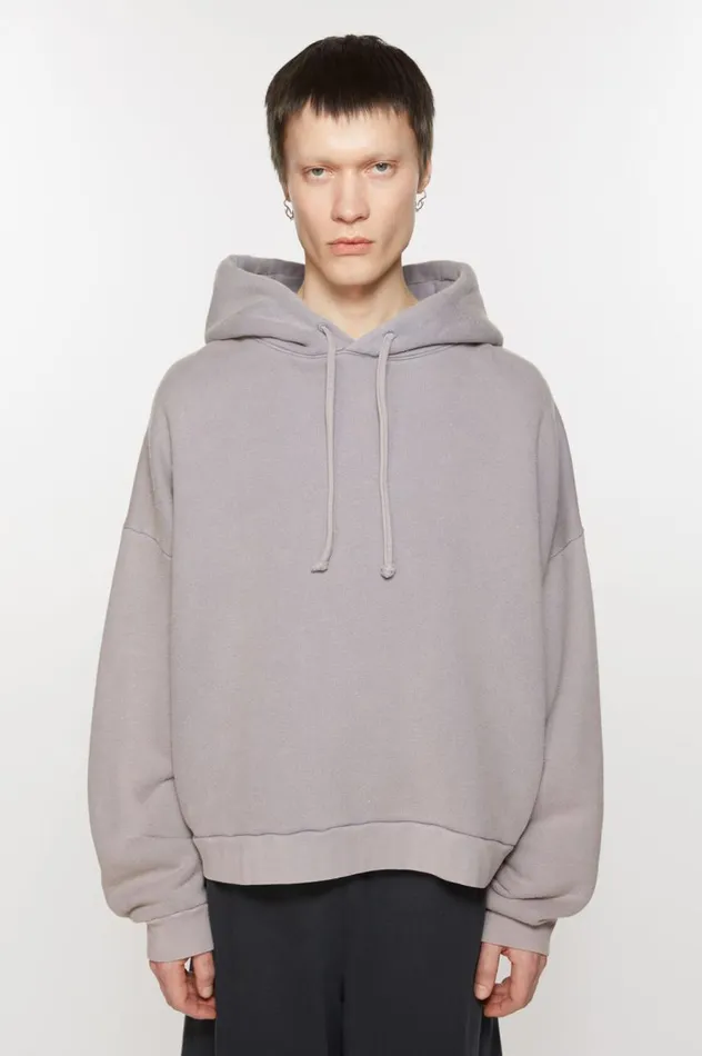 Acne Studios Hooded Sweater Logo Patch Dusty Purple Men Sweatshirts