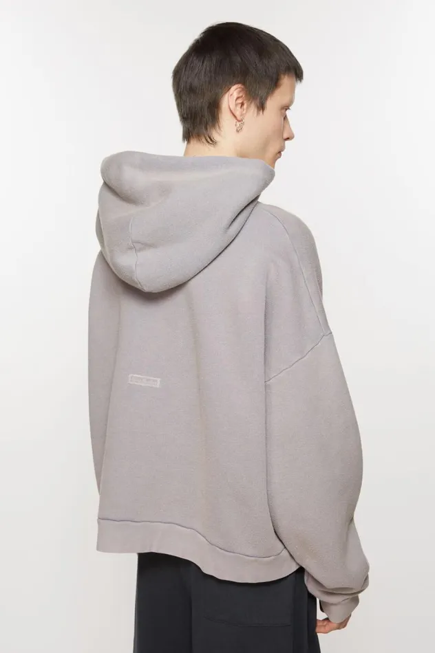Acne Studios Hooded Sweater Logo Patch Dusty Purple Men Sweatshirts