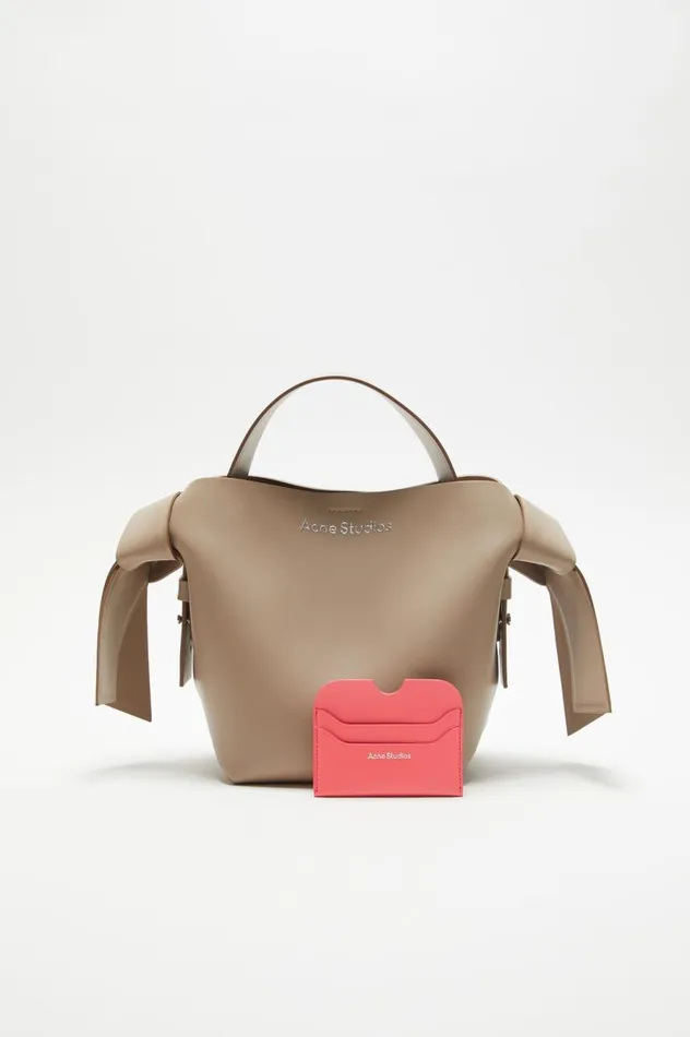 Acne Studios Leather Card Holder Electric Pink Women Small Leather Goods