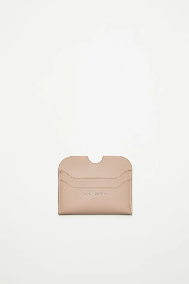 Acne Studios Leather Card Holder Taupe Beige Men Small Leather Goods