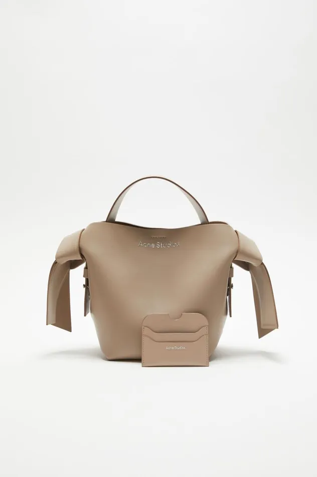 Acne Studios Leather Card Holder Taupe Beige Men Small Leather Goods