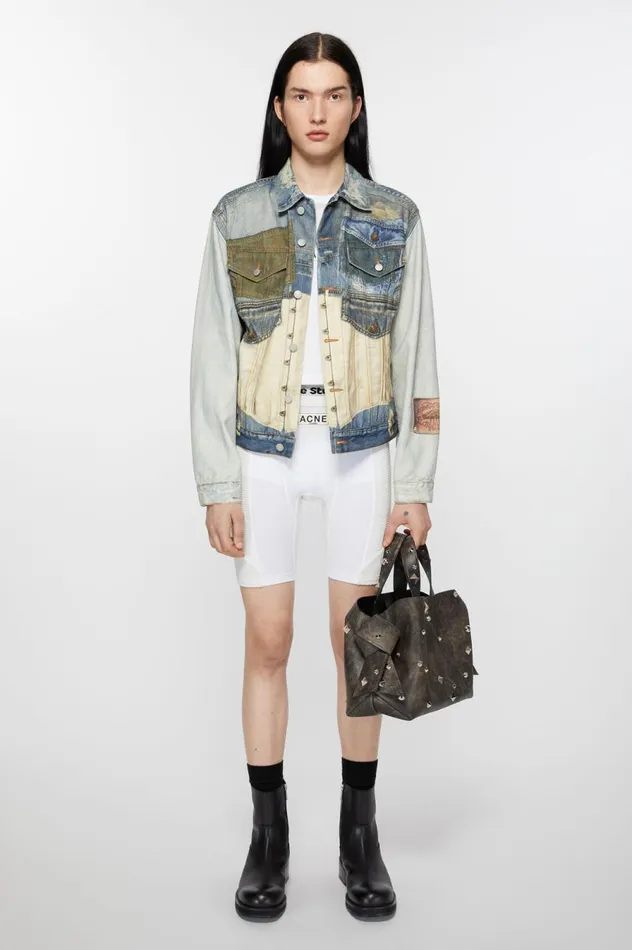 Acne Studios Logo Boxer Shorts Optic White Men Shorts