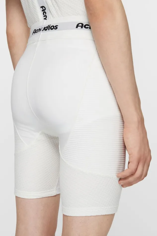 Acne Studios Logo Boxer Shorts Optic White Men Shorts