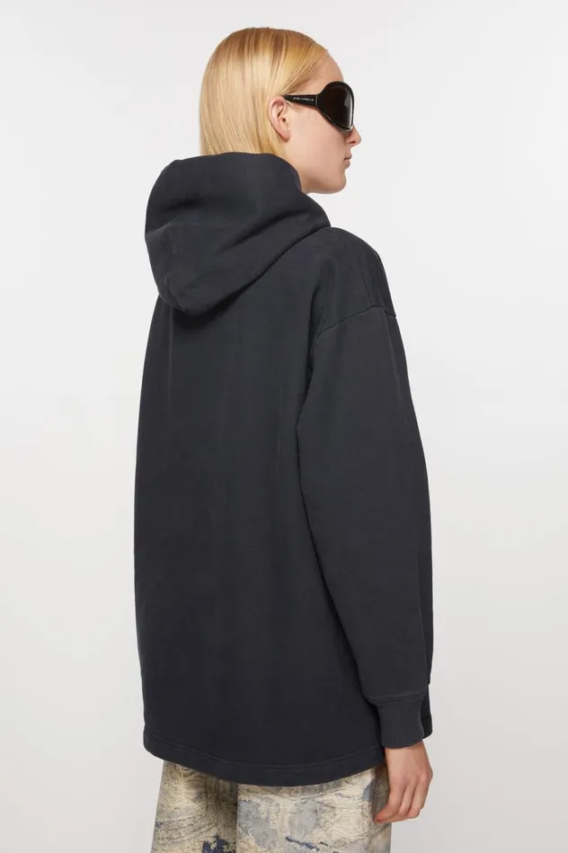 Acne Studios Logo Hooded Sweatshirt Black Women Sweatshirts