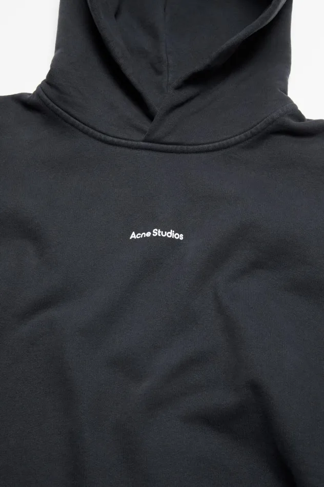 Acne Studios Logo Hooded Sweatshirt Black Women Sweatshirts