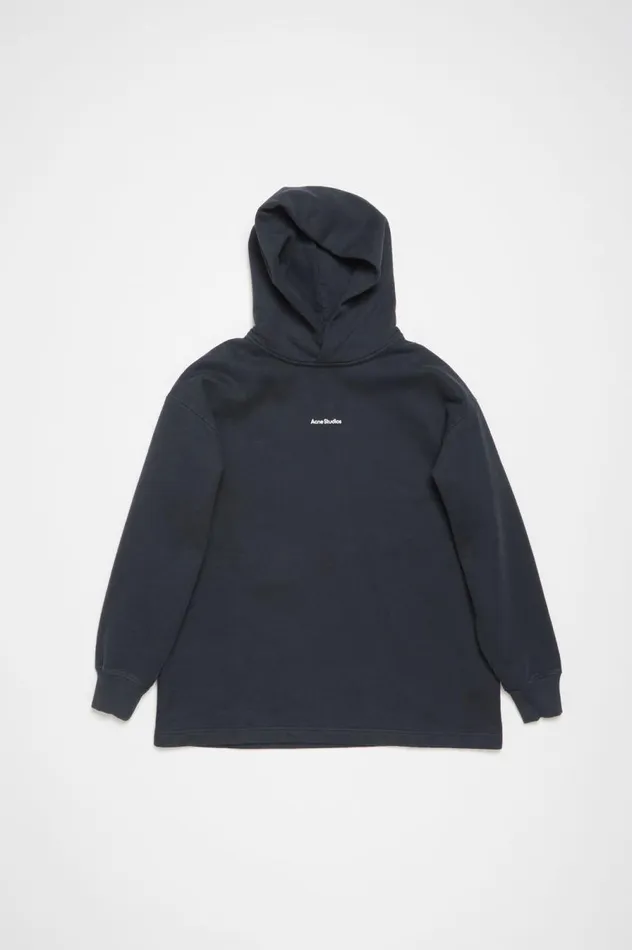 Acne Studios Logo Hooded Sweatshirt Black Women Sweatshirts