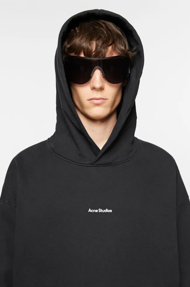 Acne Studios Logo Hoodie Black Men Sweatshirts