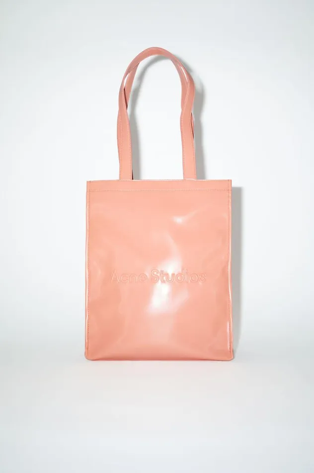 Acne Studios Logo Shoulder Tote Bag Salmon Pink Women Bags