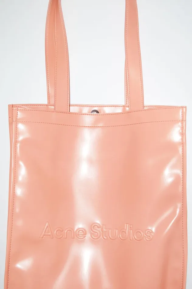 Acne Studios Logo Shoulder Tote Bag Salmon Pink Women Bags