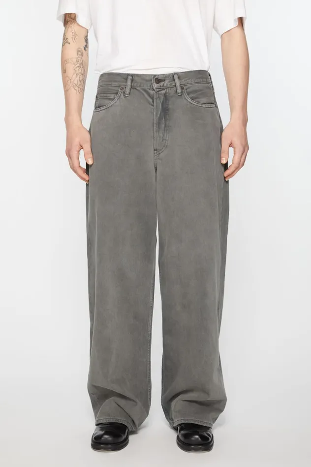 Acne Studios Loose Fit Jeans 8211 1981M Anthracite Grey Men Jeans