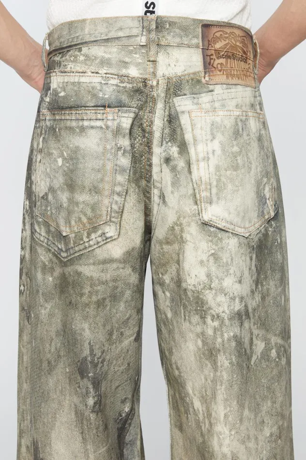 Acne Studios Loose Fit Trousers 1981M Cold Grey Men Jeans