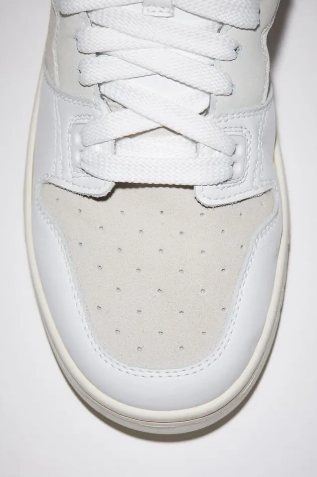Acne Studios Low Top Leather Sneakers Whiteoff White Men Shoes