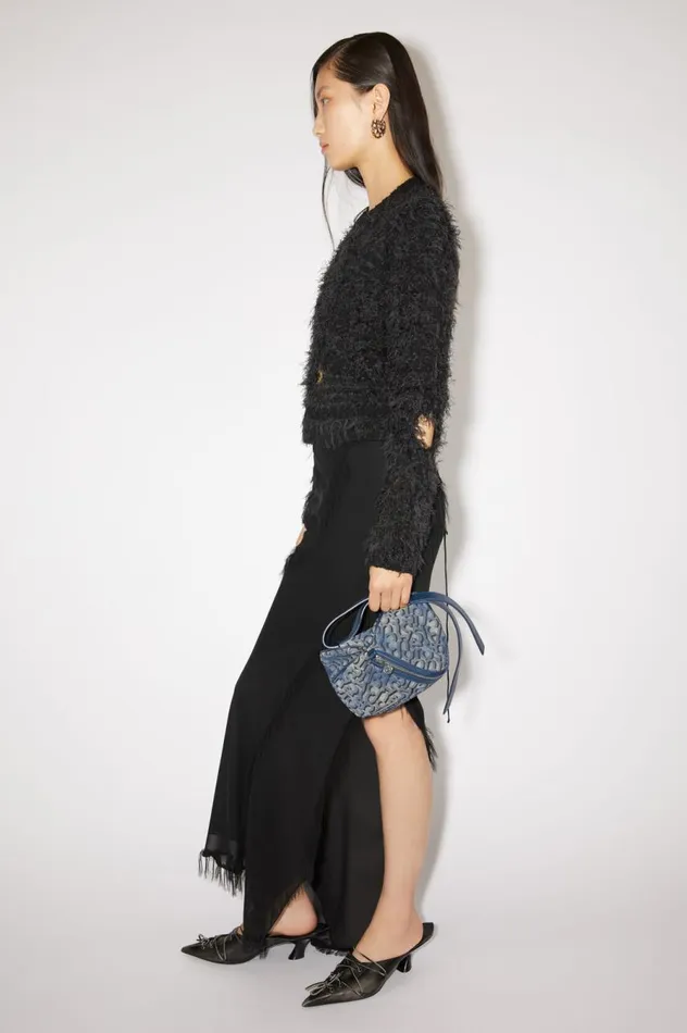 Acne Studios Monogram Mini Pouch Denim Blue Women Bags