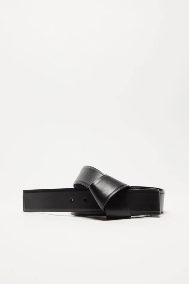 Acne Studios Musubi Leather Belt Black Women Belts