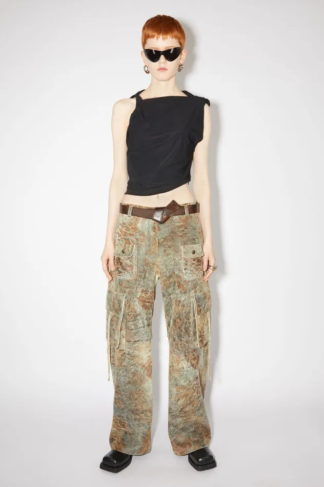 Acne Studios Musubi Leather Belt Dark Brown Women Belts