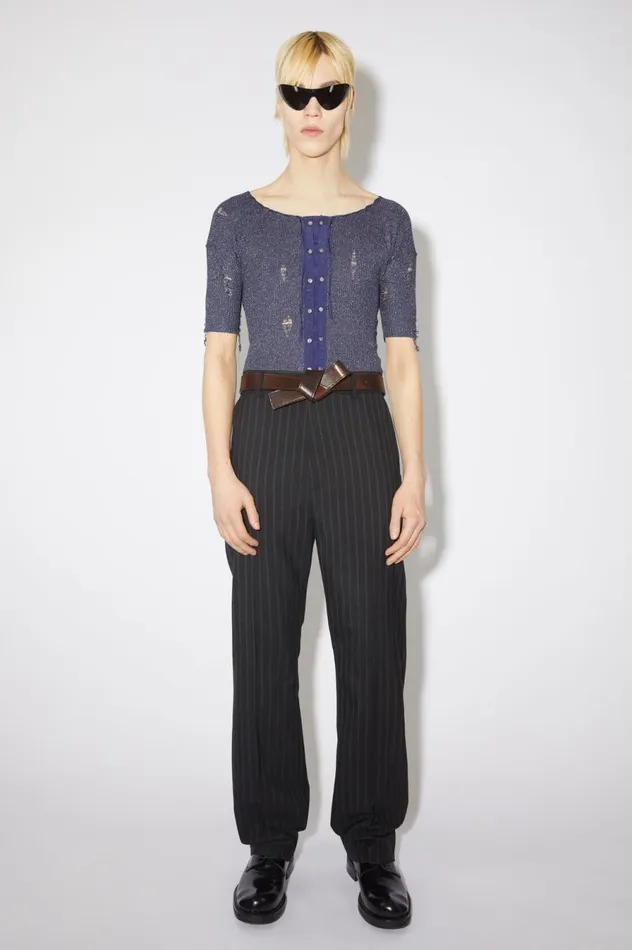 Acne Studios Musubi Leather Belt Dark Brown Women Belts