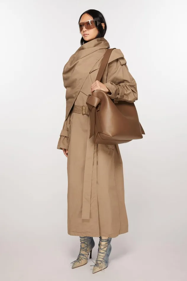Acne Studios Musubi Midi Shoulder Bag Camel Brown Men Bags
