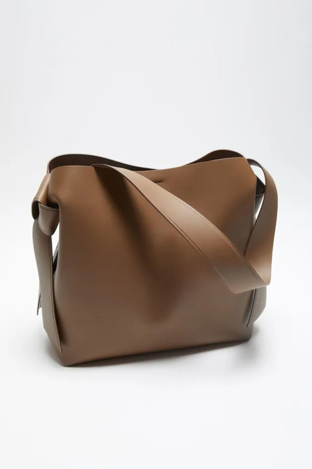 Acne Studios Musubi Midi Shoulder Bag Camel Brown Men Bags