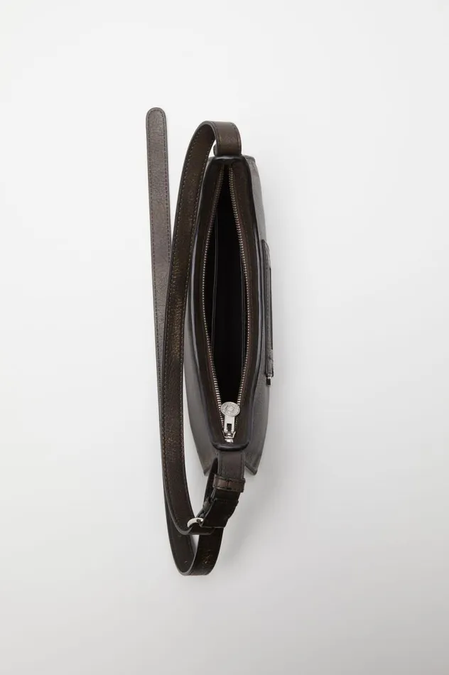Acne Studios Platt Mini Shoulder Bag Dark Brownbeige Men Bags
