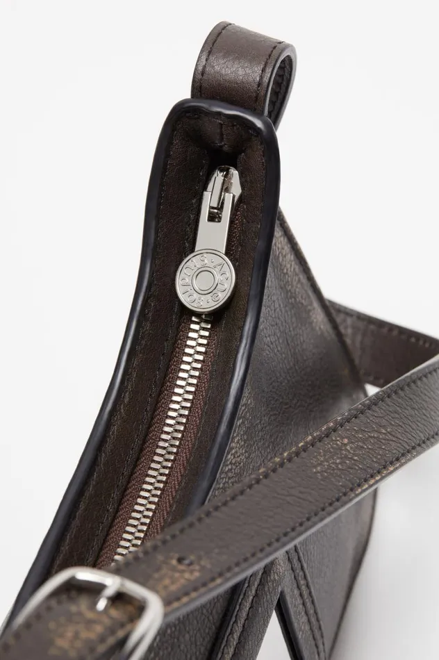 Acne Studios Platt Mini Shoulder Bag Dark Brownbeige Men Bags
