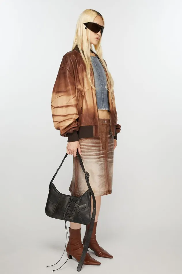 Acne Studios Platt Shoulder Bag Black Women Bags