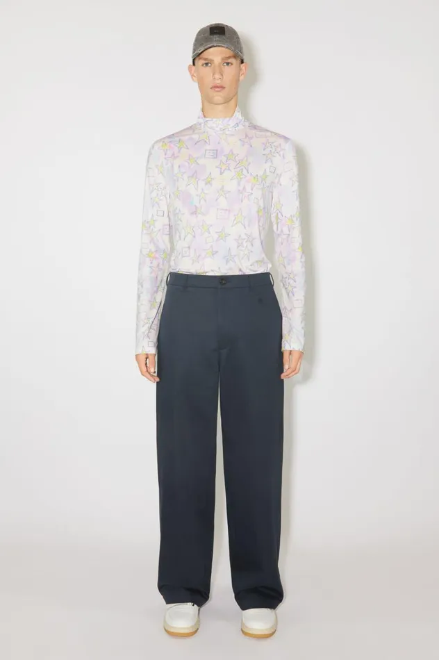 Acne Studios Printed Top 8211 Fitted Fit Pale Pinkmulti Women Tshirts
