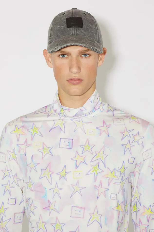 Acne Studios Printed Top 8211 Fitted Fit Pale Pinkmulti Women Tshirts