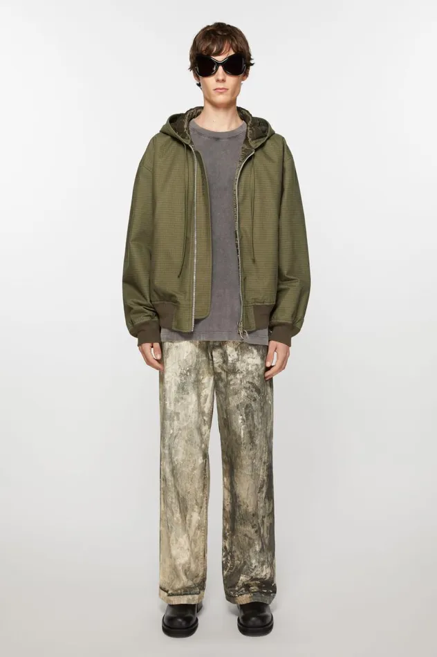 Acne Studios Ripstop Padded Jacket Olive Green Men Outerwear