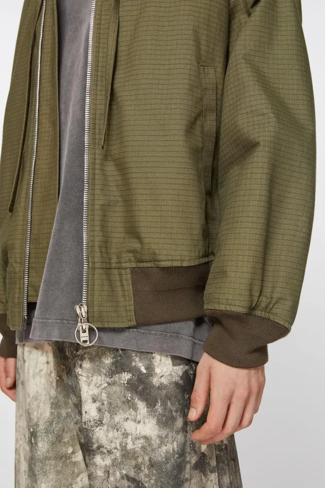 Acne Studios Ripstop Padded Jacket Olive Green Men Outerwear
