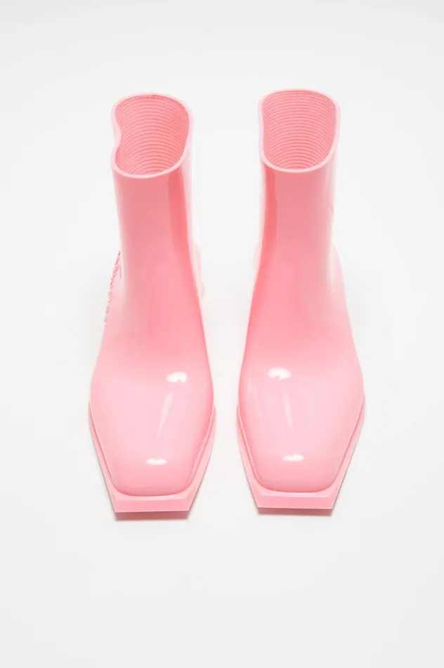Acne Studios Rubber Ankle Boots Pale Pink Women Shoes