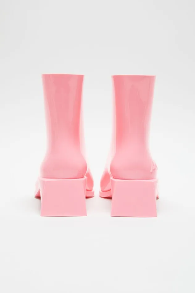 Acne Studios Rubber Ankle Boots Pale Pink Women Shoes
