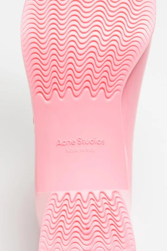 Acne Studios Rubber Ankle Boots Pale Pink Women Shoes