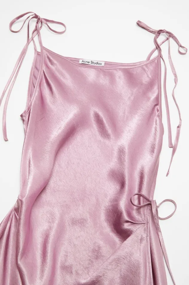 Acne Studios Satin Dress Lilac Purple Women Dresses
