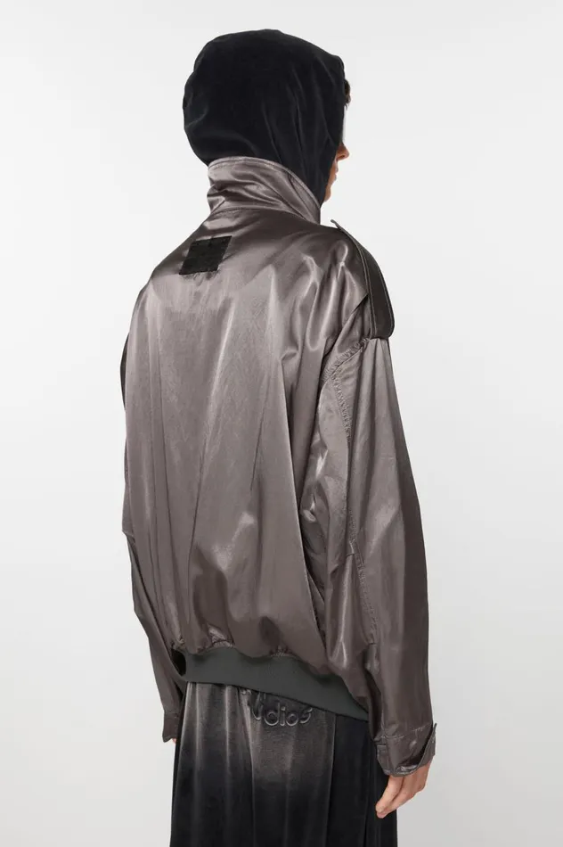 Acne Studios Satin Jacket Mid Grey Men Outerwear