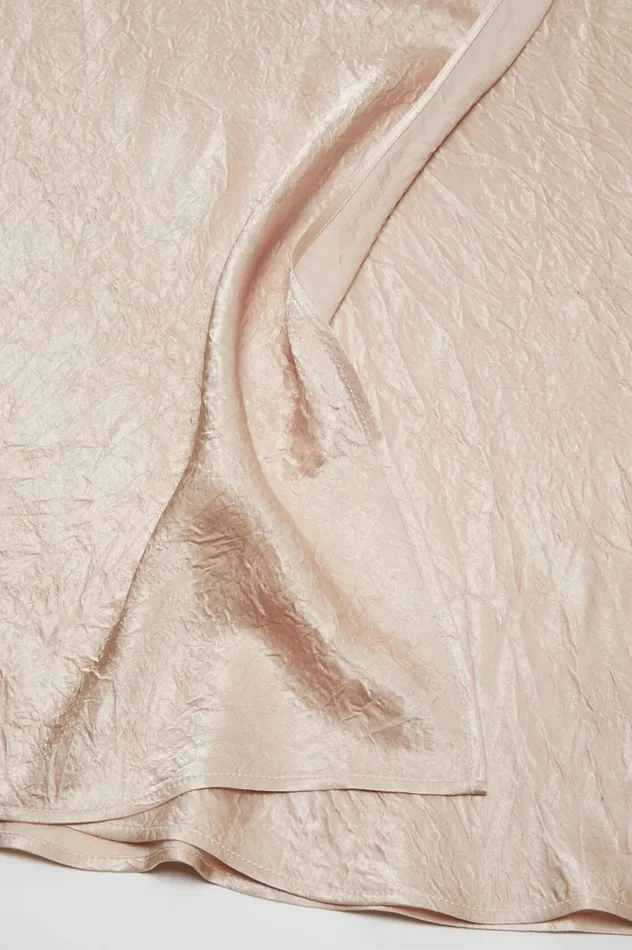 Acne Studios Satin Wrap Skirt Shell Beige Women Skirts
