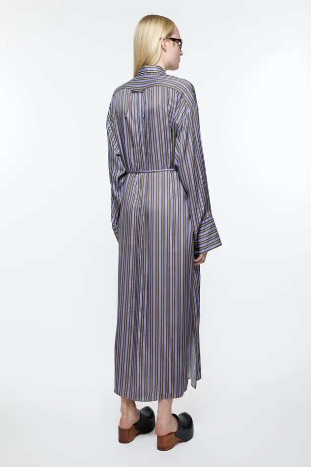 Acne Studios Shirt Dress Purpleanthracite Grey Women Dresses