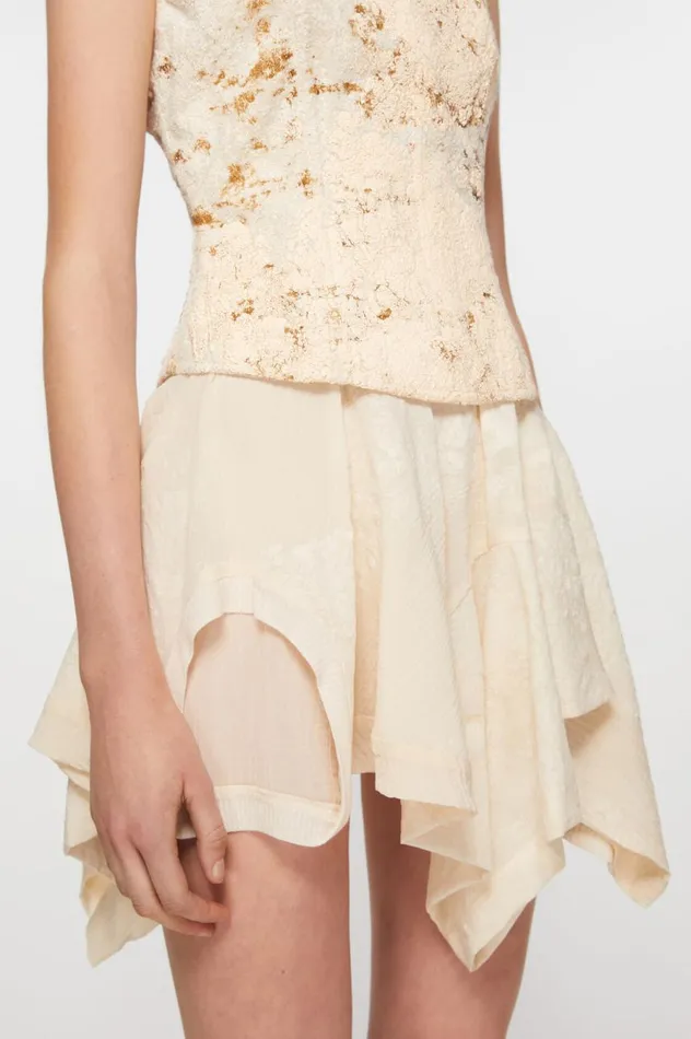 Acne Studios Sleeveless Dress Print Ecru Beige Women Dresses
