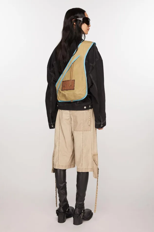 Acne Studios Sling Backpack Beigeblue Women Bags