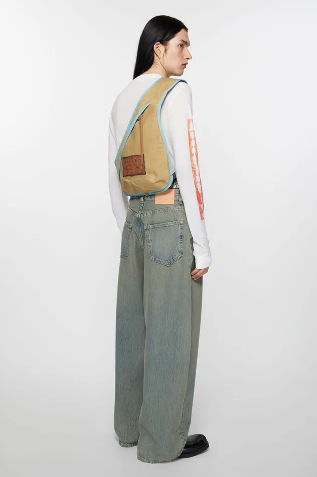 Acne Studios Sling Backpack Beigeblue Women Bags