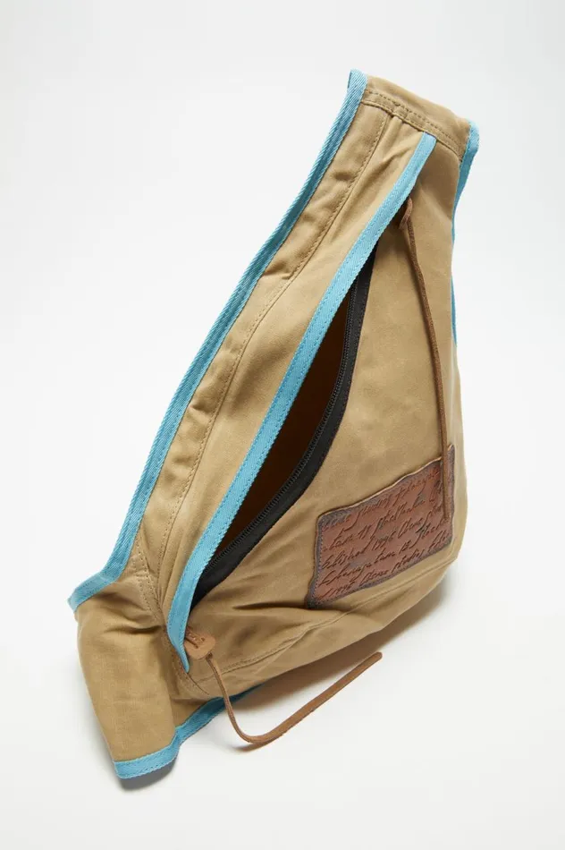 Acne Studios Sling Backpack Beigeblue Women Bags