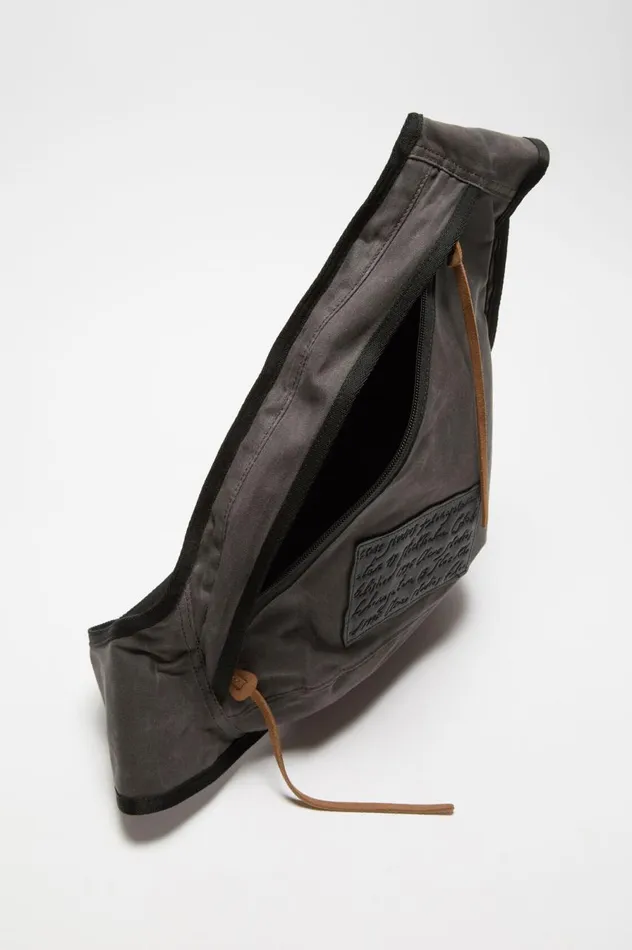 Acne Studios Sling Backpack Greyblack Men Bags