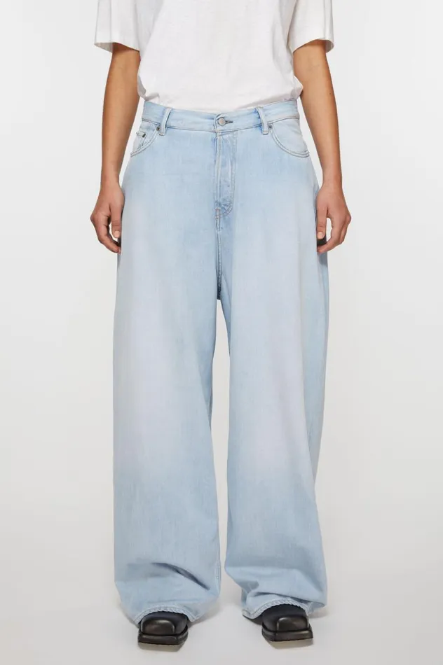 Acne Studios Super Baggy Fit Jeans 8211 2023F Mid Blue Women Jeans
