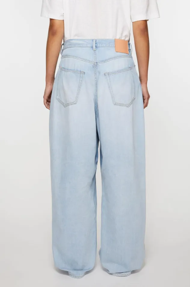 Acne Studios Super Baggy Fit Jeans 8211 2023F Mid Blue Women Jeans
