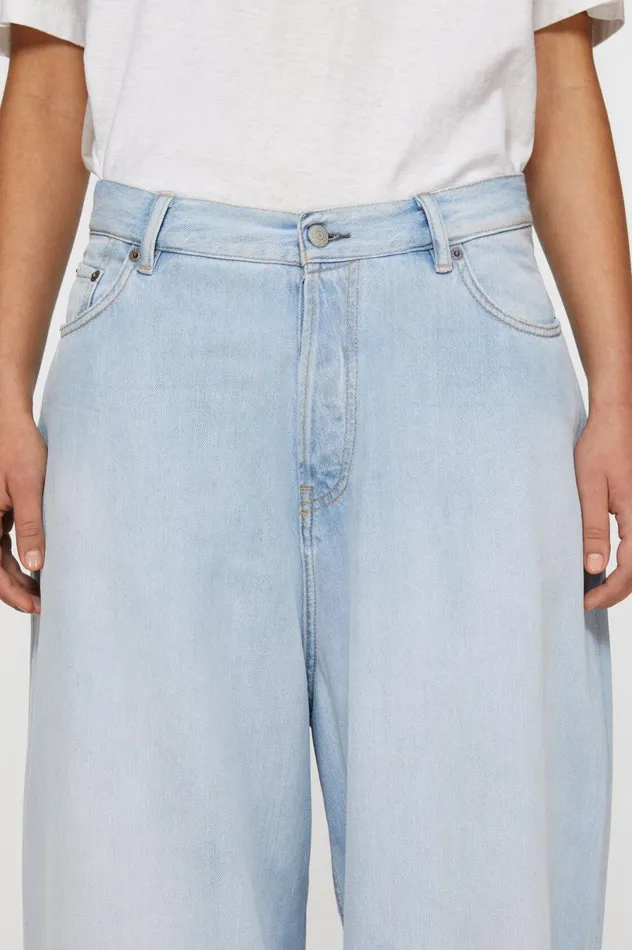 Acne Studios Super Baggy Fit Jeans 8211 2023F Mid Blue Women Jeans