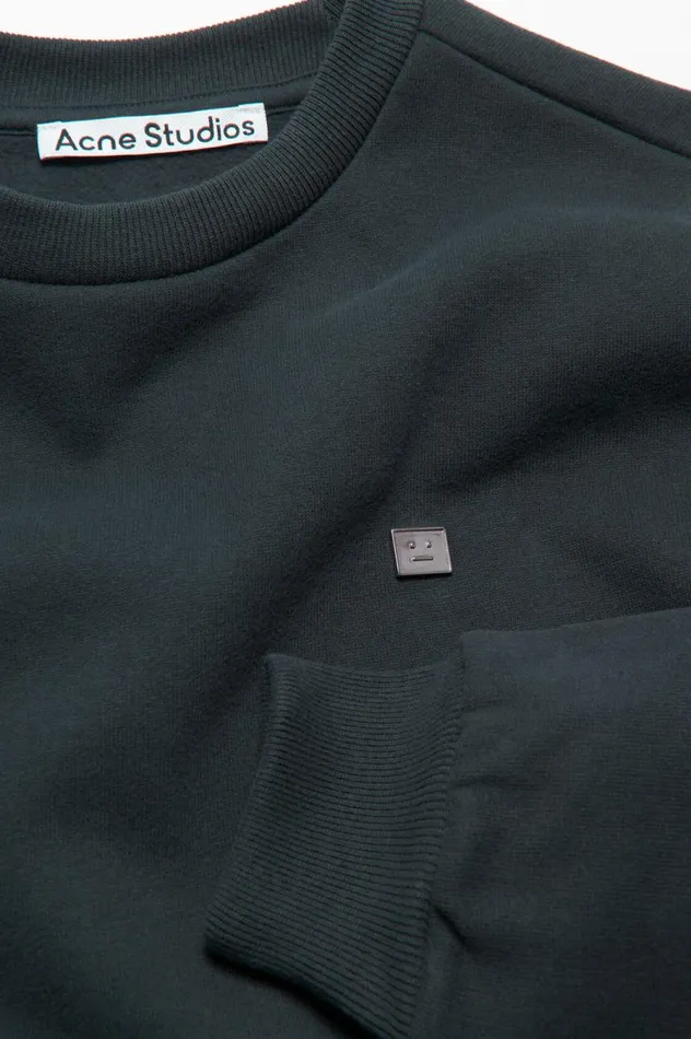 Acne Studios Sweater Face Logo 8211 Regular Fit Dark Grey Men Sweatshirts