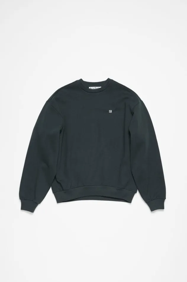 Acne Studios Sweater Face Logo 8211 Regular Fit Dark Grey Men Sweatshirts