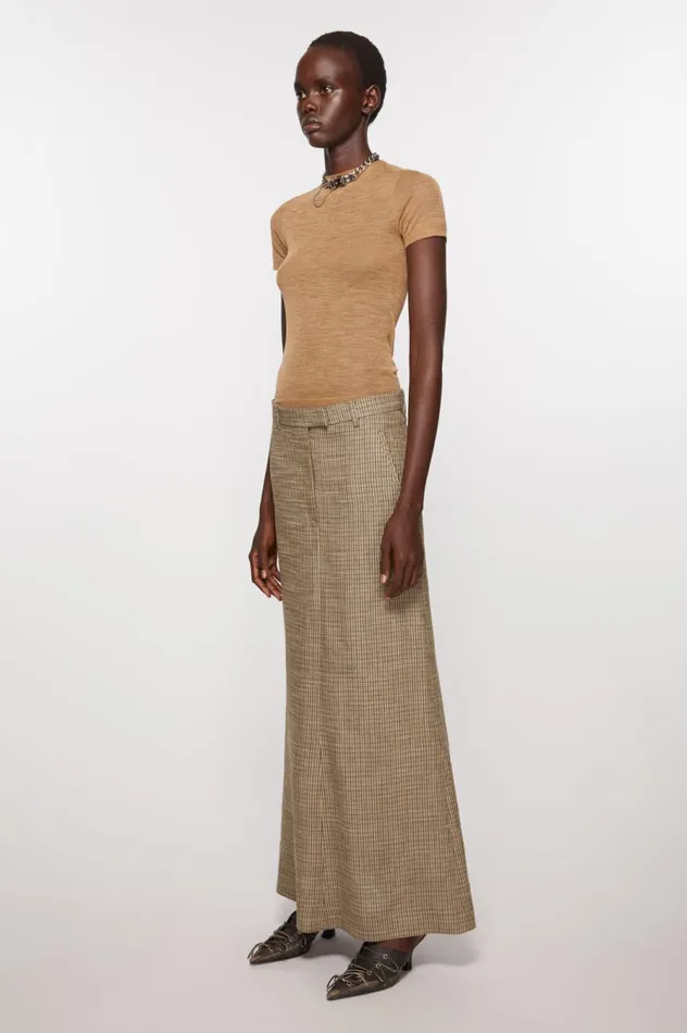 Acne Studios Tailored Skirt Multi Brown Women Skirts